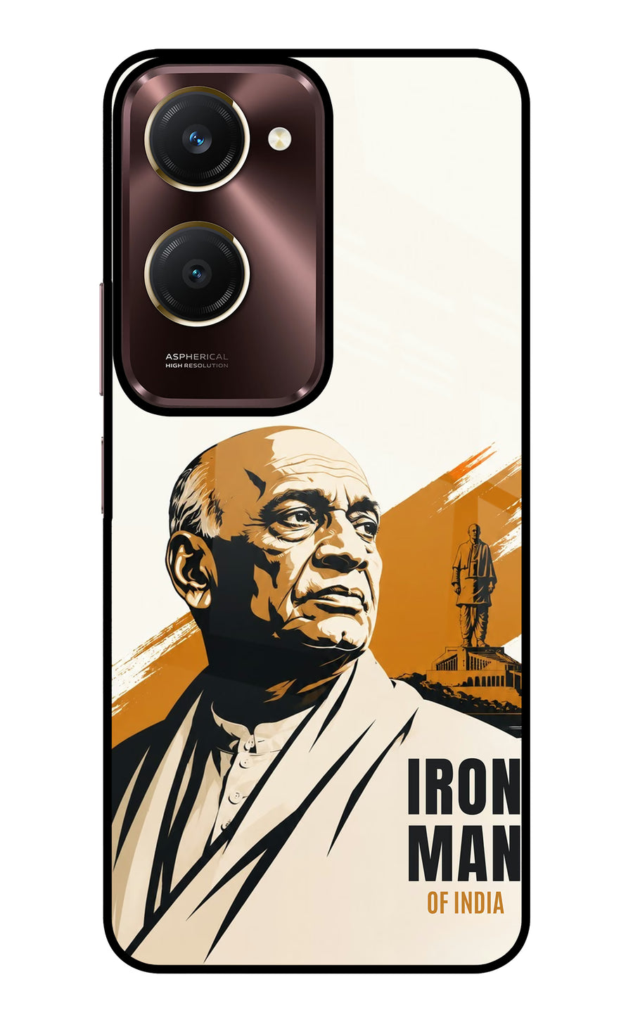 Sardar Patel Iron Will Vivo Y28e 5G Back Cover, Glass case