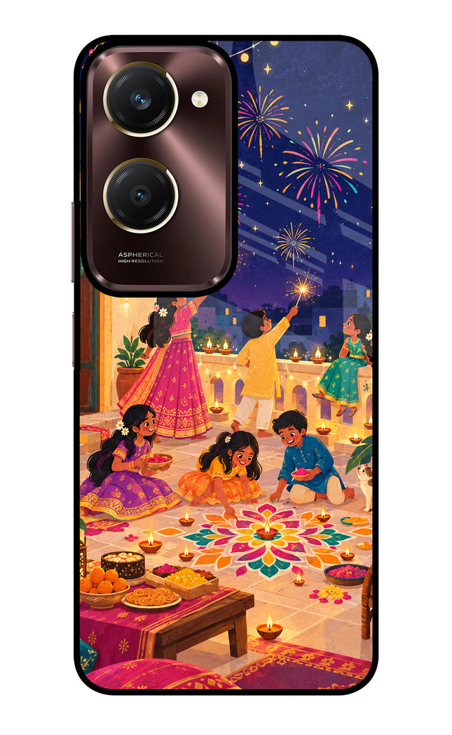 Diwali Night Vivo Y28e 5G Glass Case