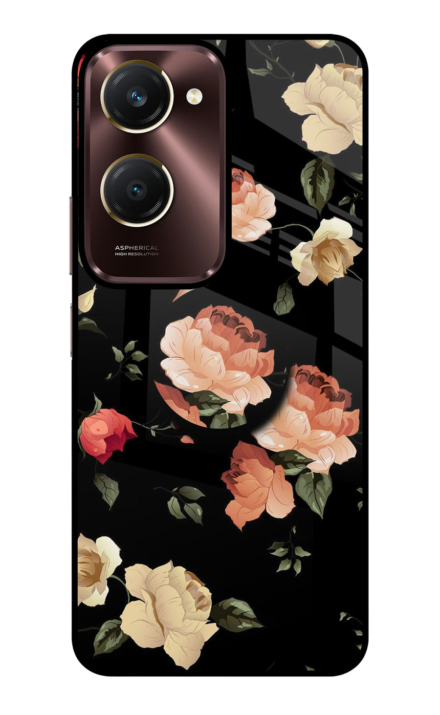 Flowers Vivo Y28e 5G Pop Case, Glass case