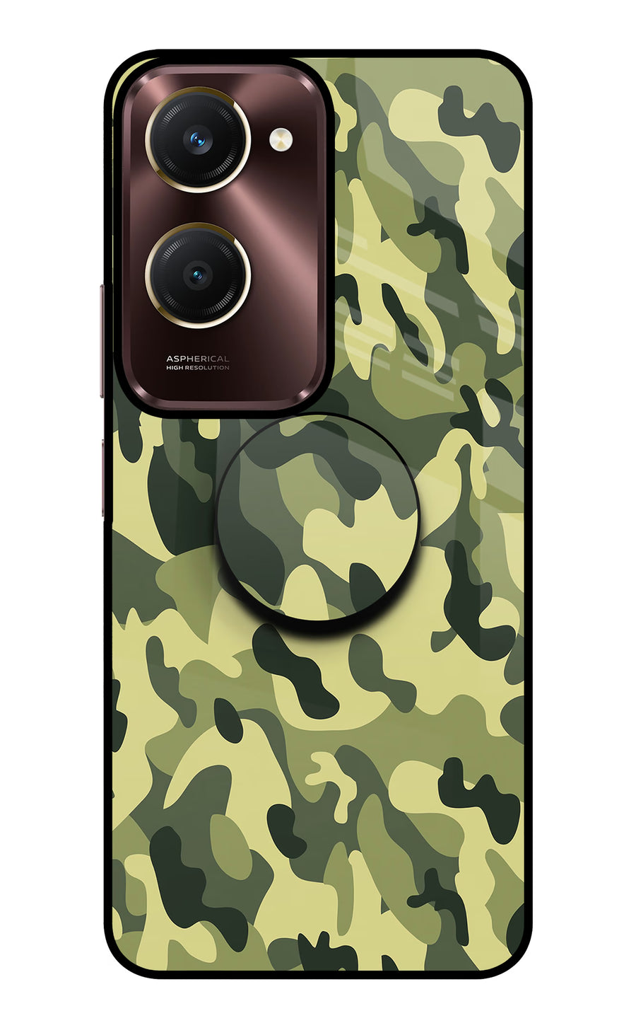 Camouflage Vivo Y28e 5G Pop Case, Glass case