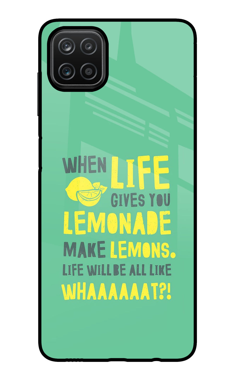 Quote Samsung A12 Back Cover, Glass case