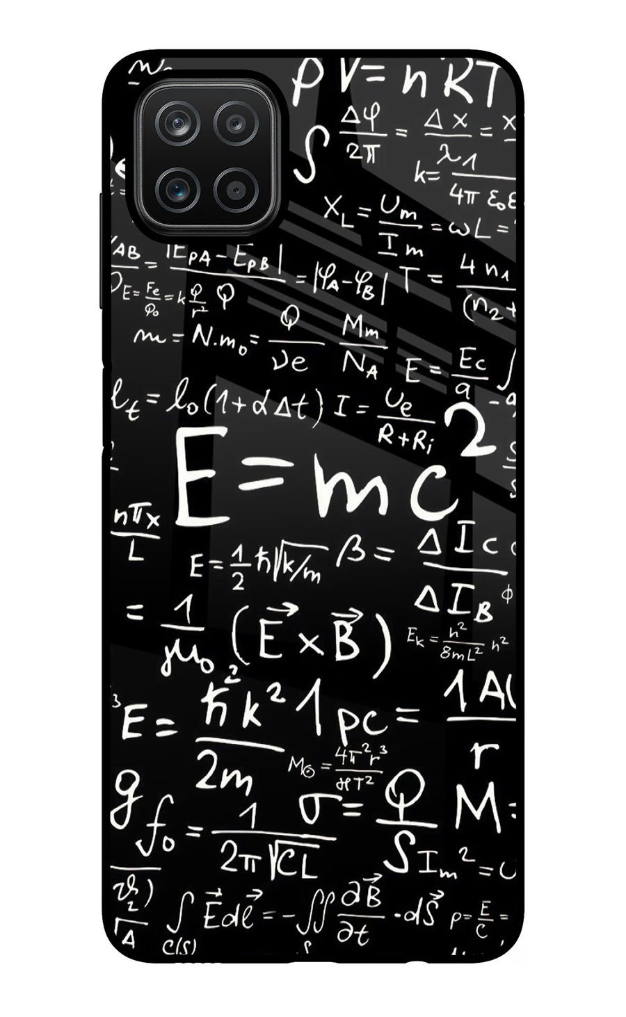 Physics Formula Samsung A12 Back Cover, Glass case