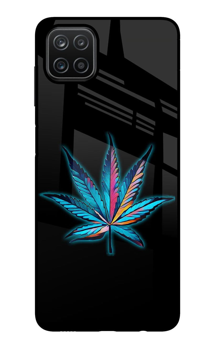 Weed Samsung A12 Back Cover, Glass case