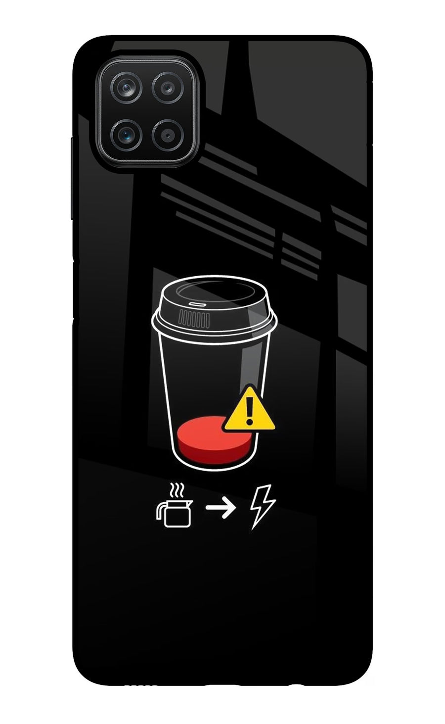 Coffee Samsung A12 Back Cover, Glass case
