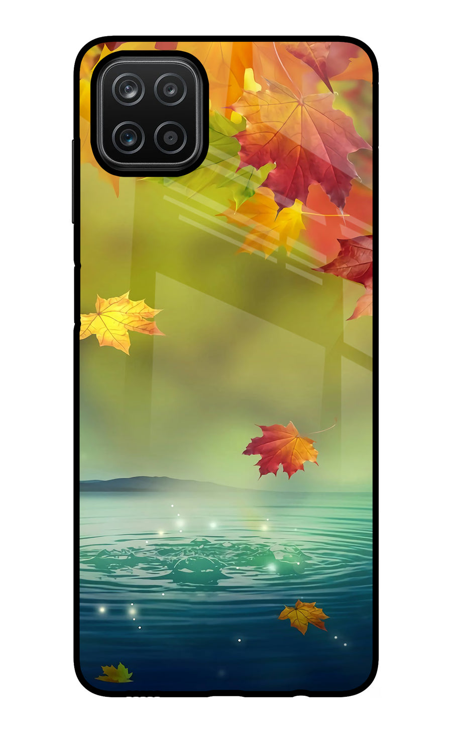 Flowers Samsung A12 Back Cover, Glass case