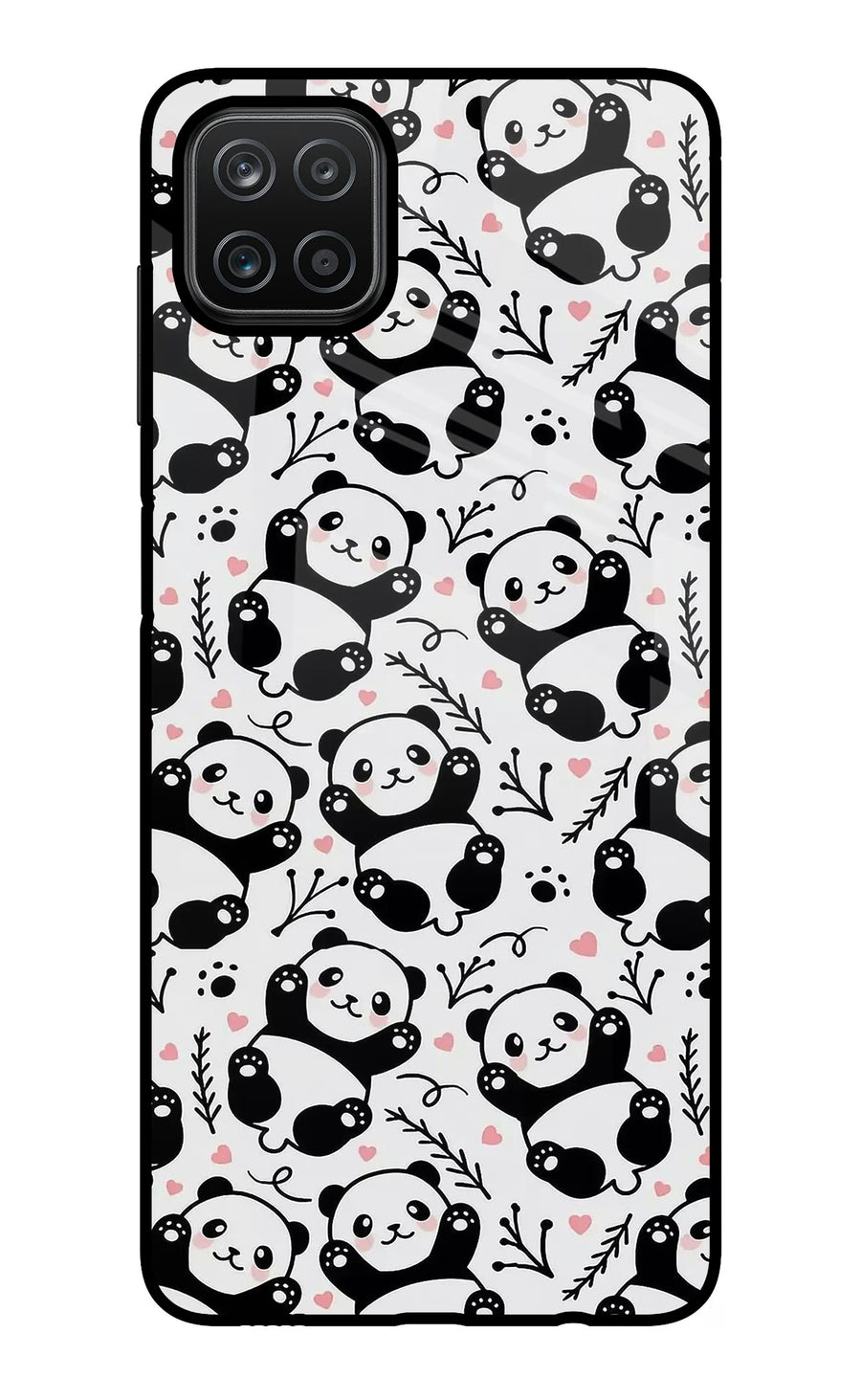 Cute Panda Samsung A12 Back Cover, Glass case