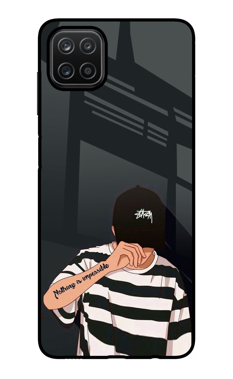 Aesthetic Boy Samsung A12 Back Cover, Glass case