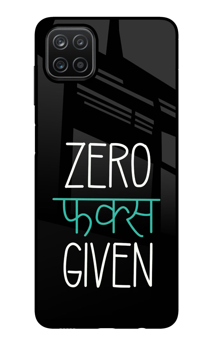 Zero Fucks Given Samsung A12 Back Cover, Glass case