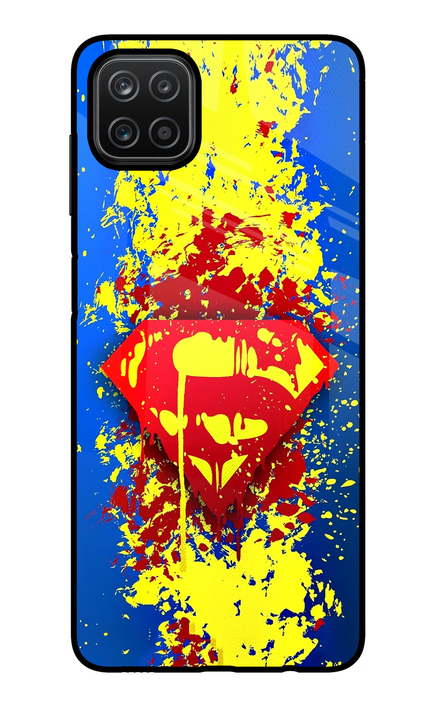 Superman logo Samsung A12 Back Cover, Glass case