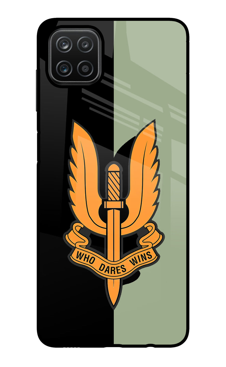 Balidan Logo Samsung A12 Back Cover, Glass case