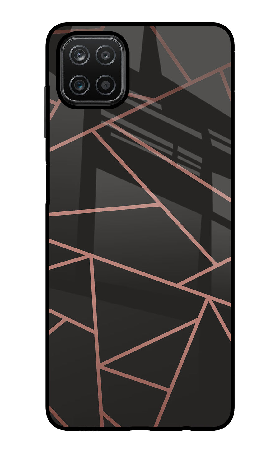 Geometric Pattern Samsung A12 Back Cover, Glass case