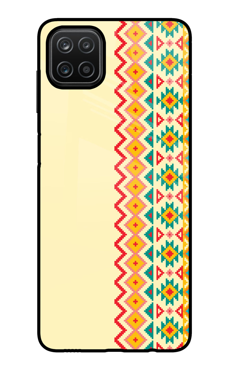 Ethnic Seamless Samsung A12 Back Cover, Glass case