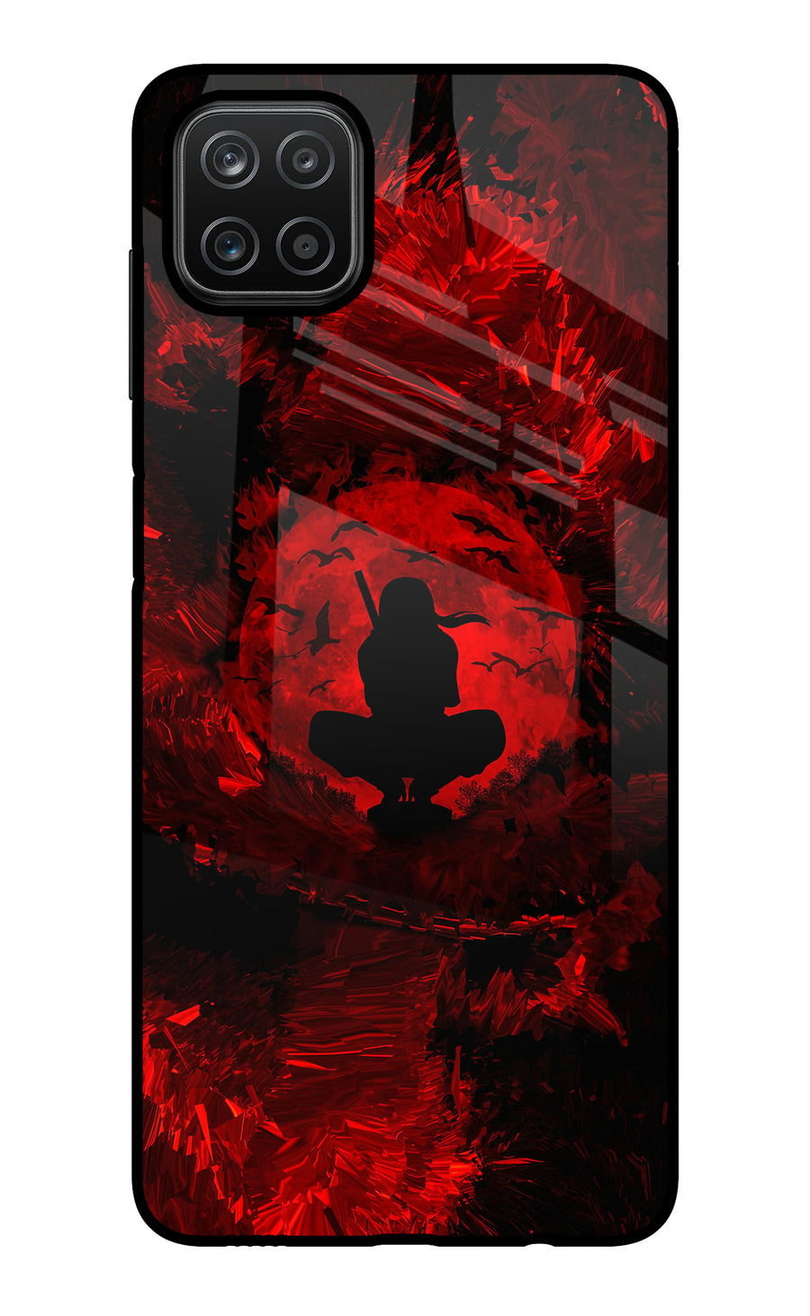 Itachi Uchiha Samsung A12 Back Cover, Glass case