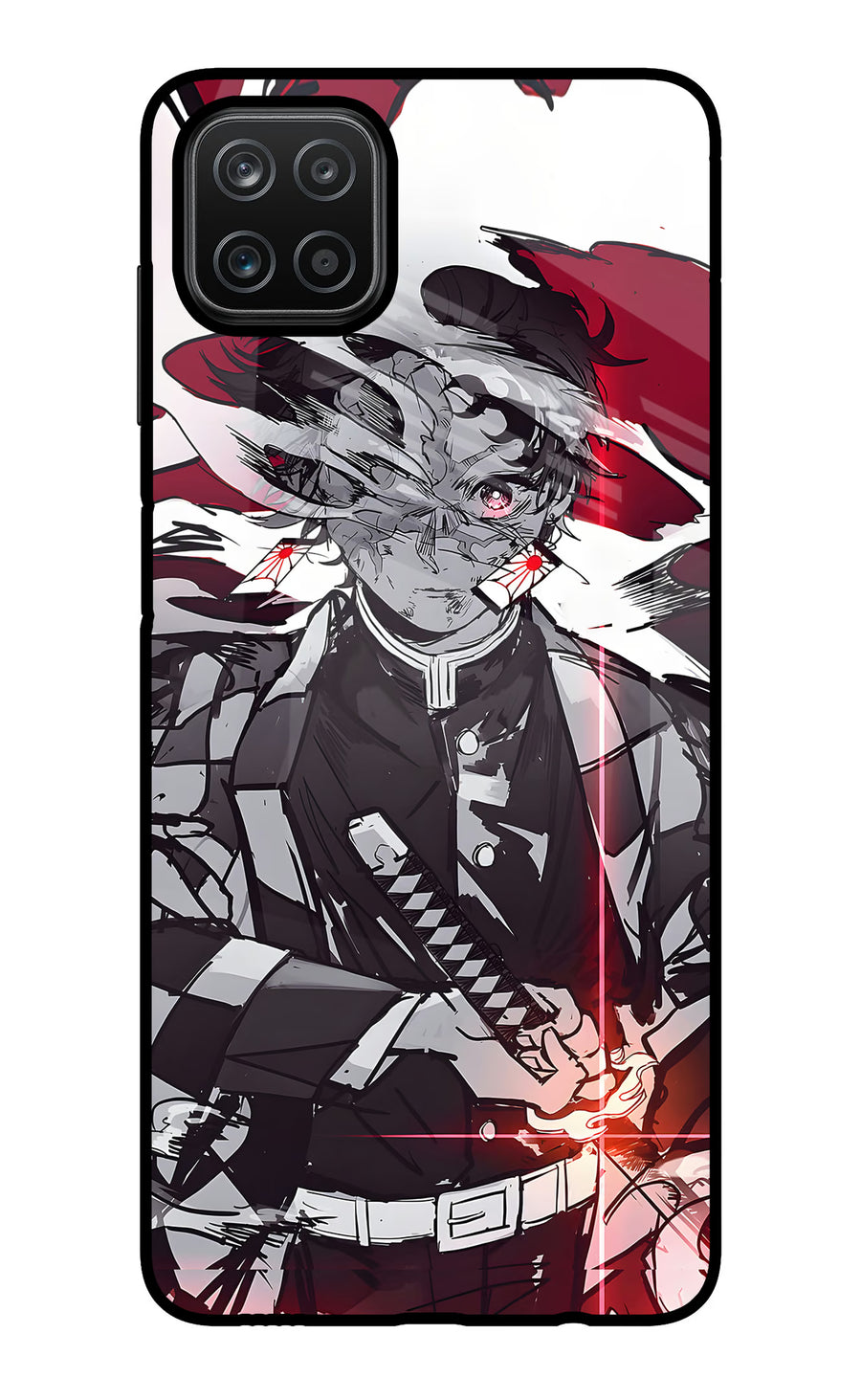 Demon Slayer Samsung A12 Back Cover, Glass case
