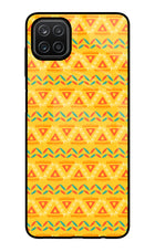 Tribal Pattern Samsung A12 Glass Case Back Cover by Casekaro