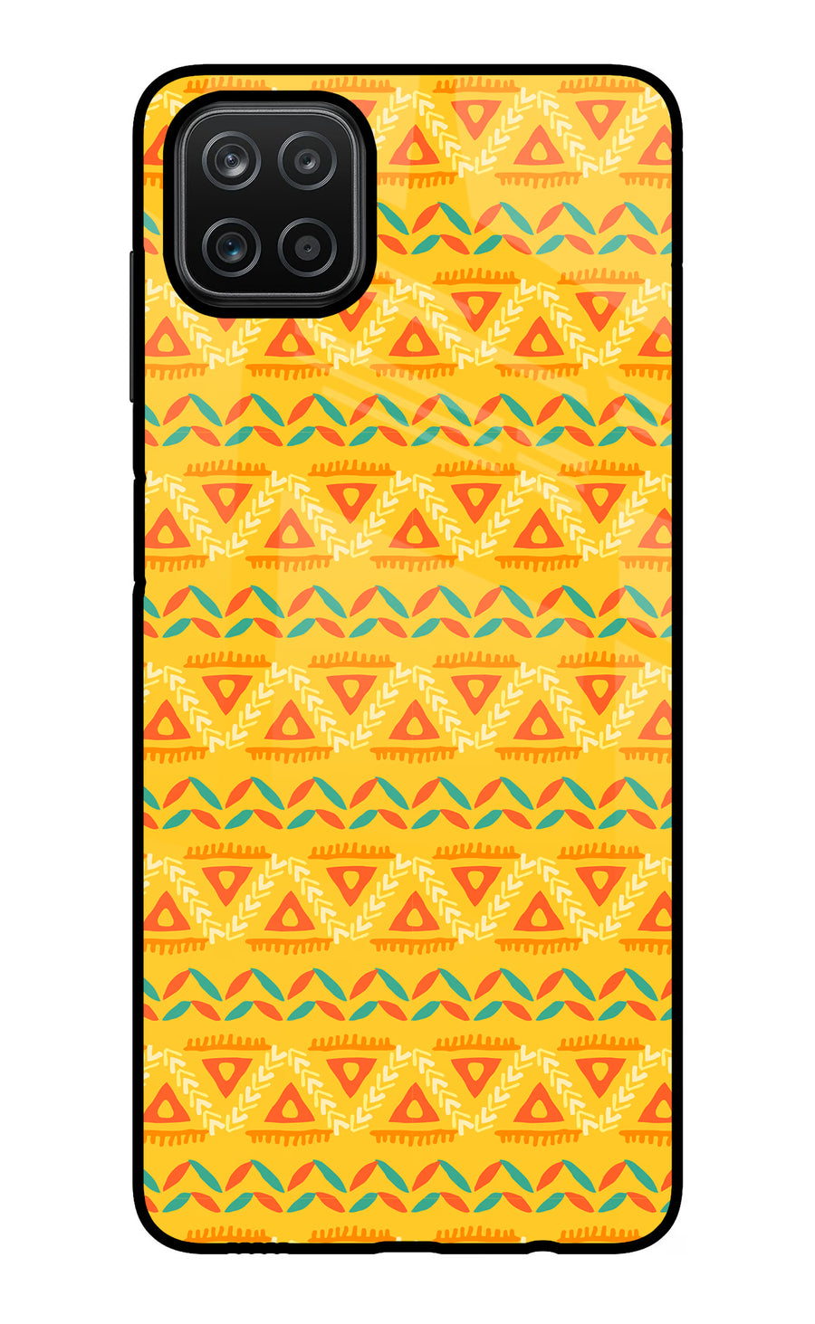 Tribal Pattern Samsung A12 Back Cover, Glass case