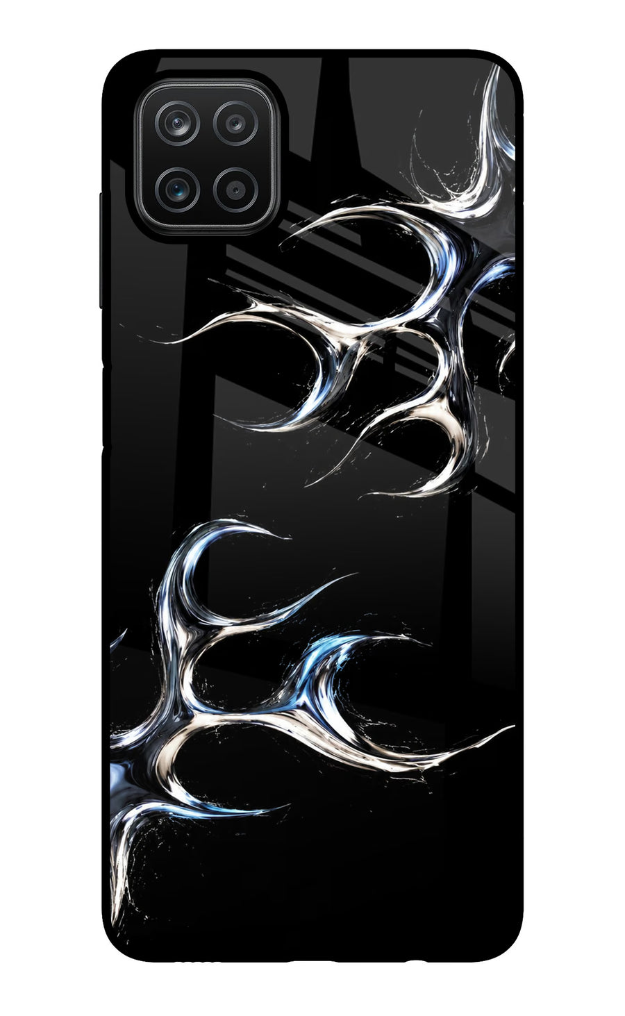 Chrome Tribal Samsung A12 Back Cover, Glass case