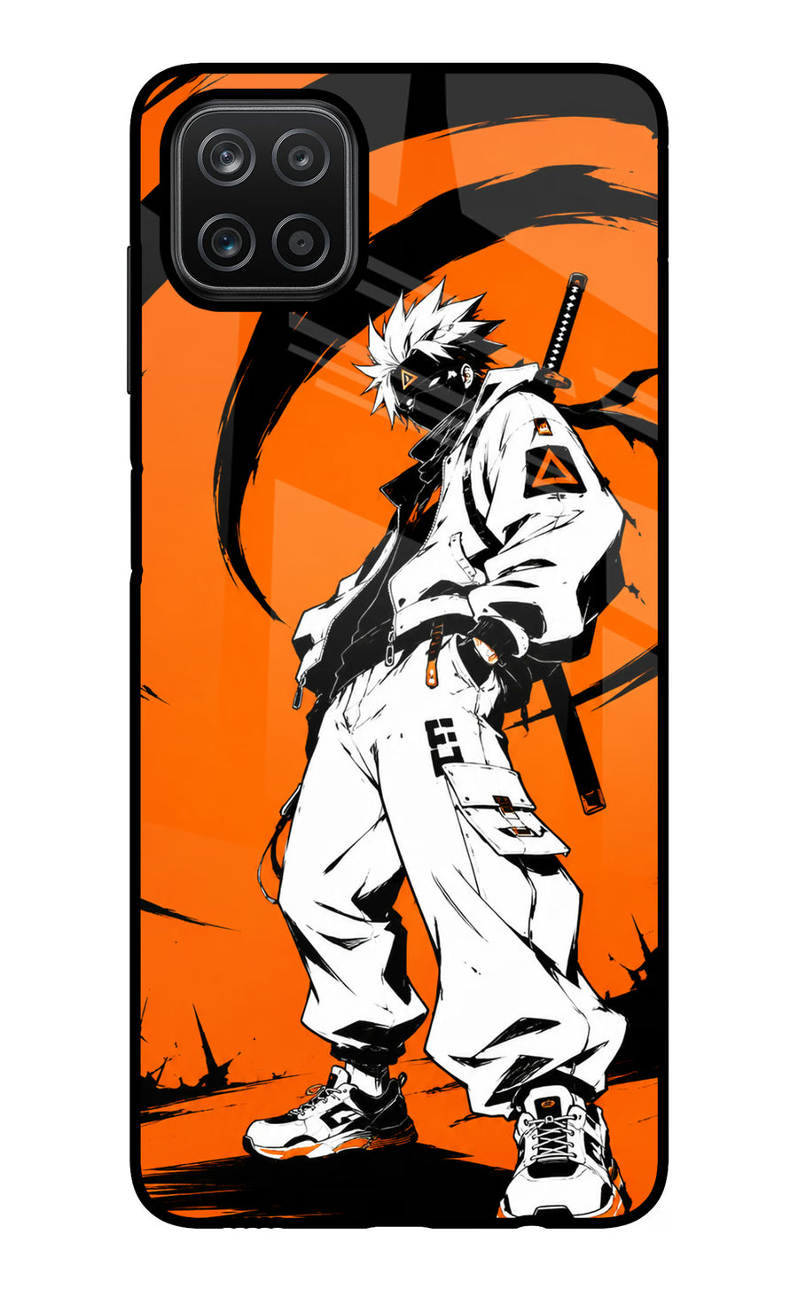 Street Samurai Samsung A12 Back Cover, Glass case