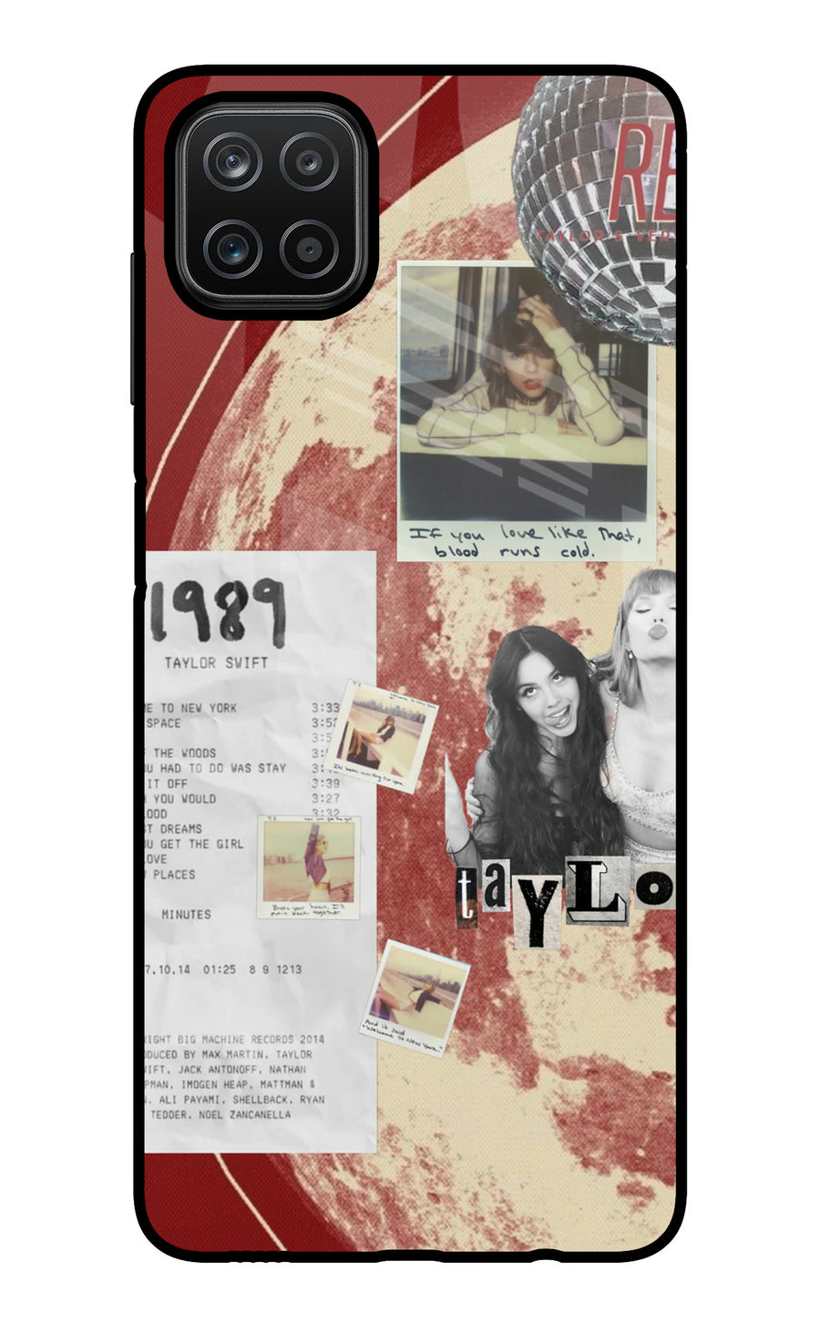 Taylor Swift Samsung A12 Back Cover, Glass case