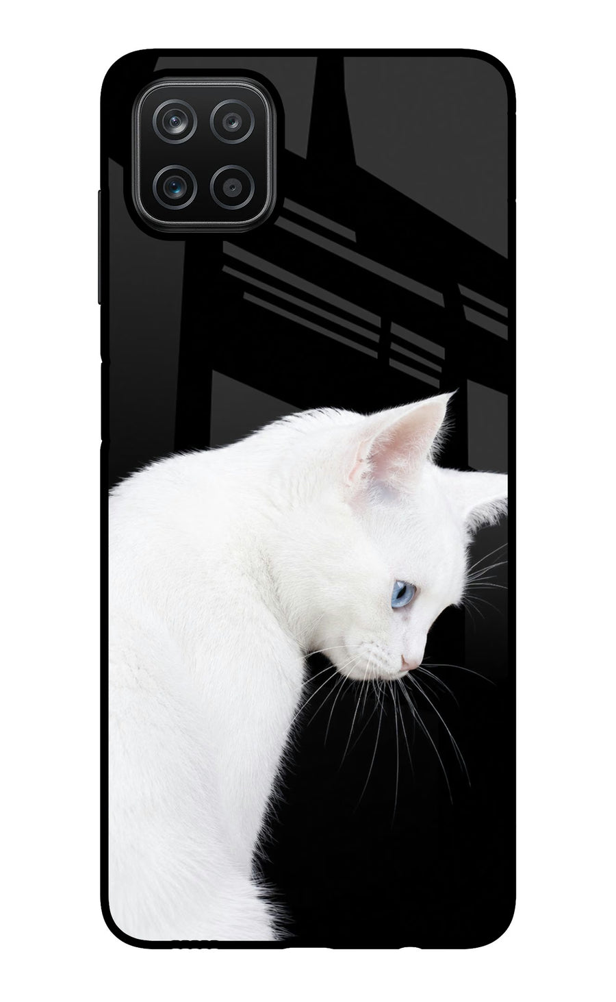Snow Gaze Samsung A12 Back Cover, Glass case