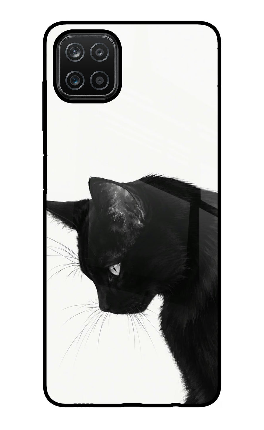 Shadow Gaze Samsung A12 Back Cover, Glass case