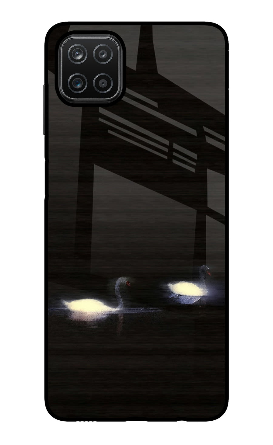 Silent Swans Samsung A12 Back Cover, Glass case
