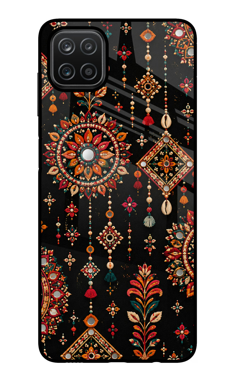 Boho Noir Samsung A12 Back Cover, Glass case