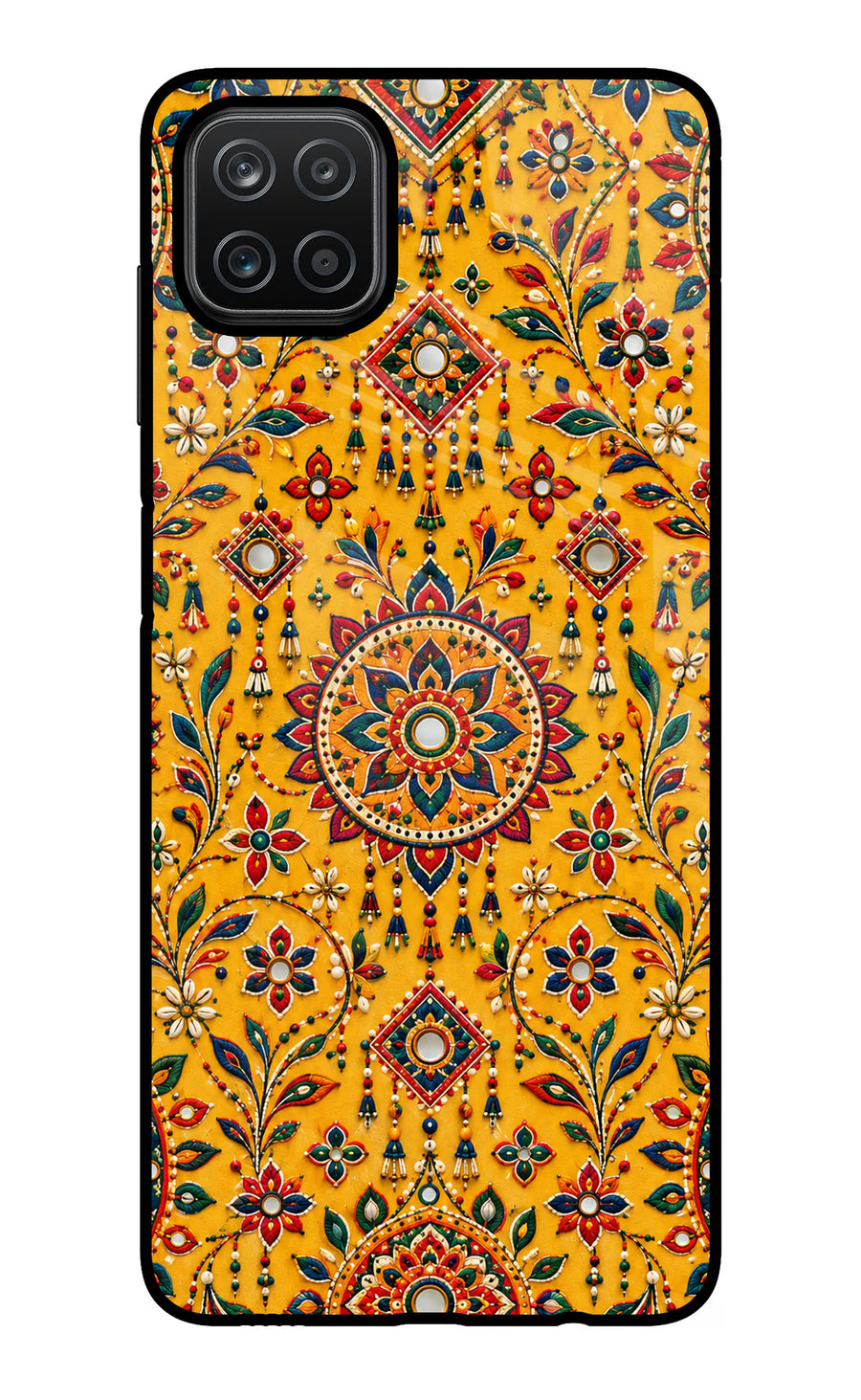 Sunlit Aura Samsung A12 Back Cover, Glass case