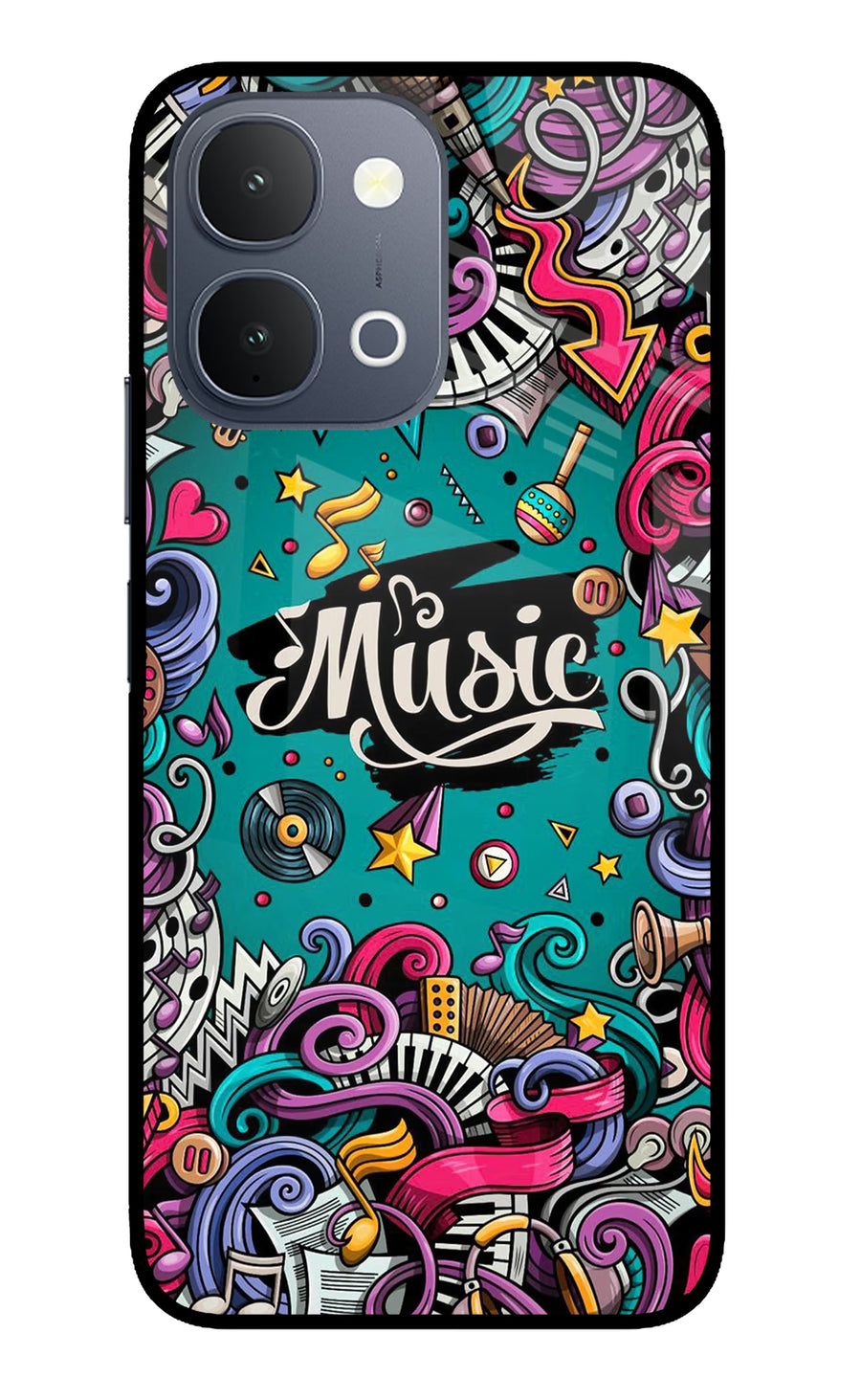 Music Graffiti iQOO Z11x 5G Back Cover, Glass case