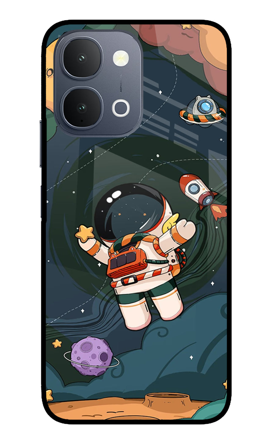 Cartoon Astronaut iQOO Z11x 5G Back Cover, Glass case