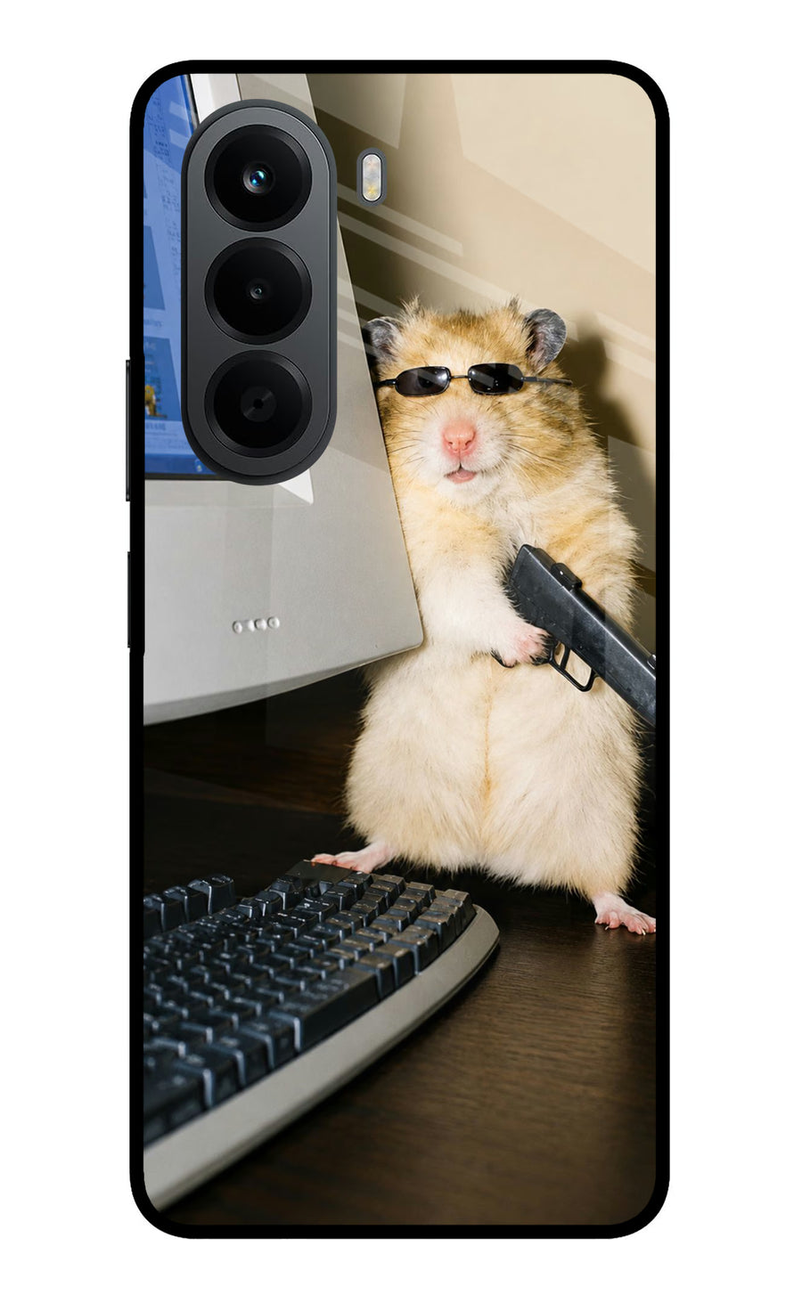Hacker Hamster OnePlus Nord CE6 Lite Back Cover, Glass case