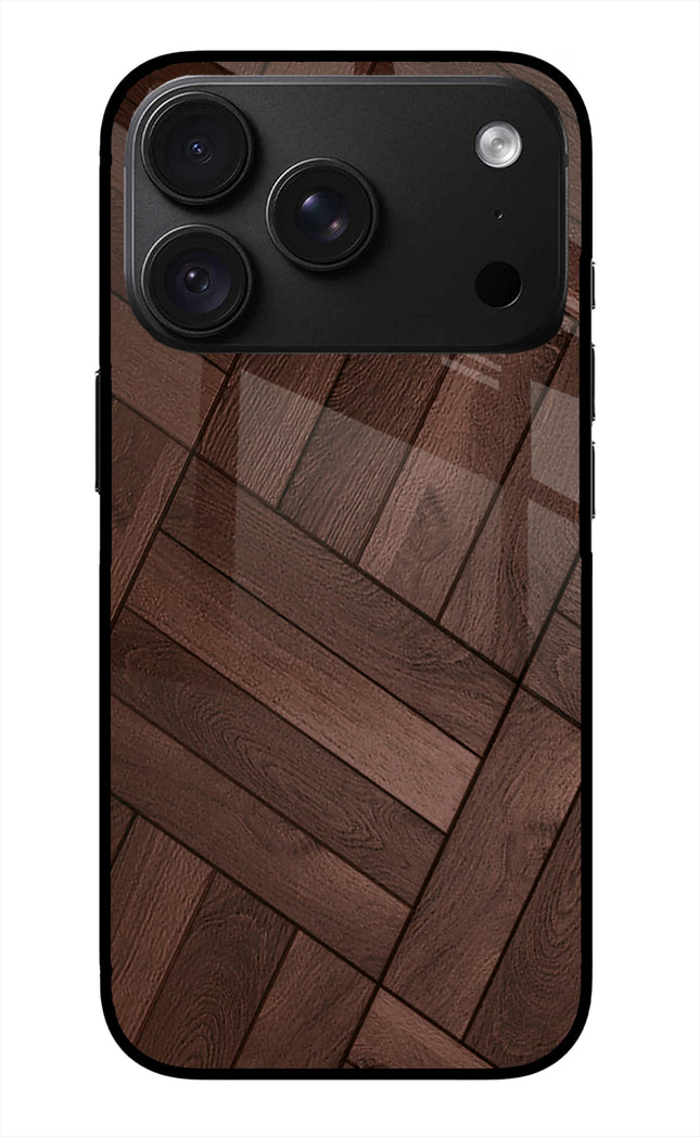 Wooden Texture Design iPhone 18 Pro Glass Case