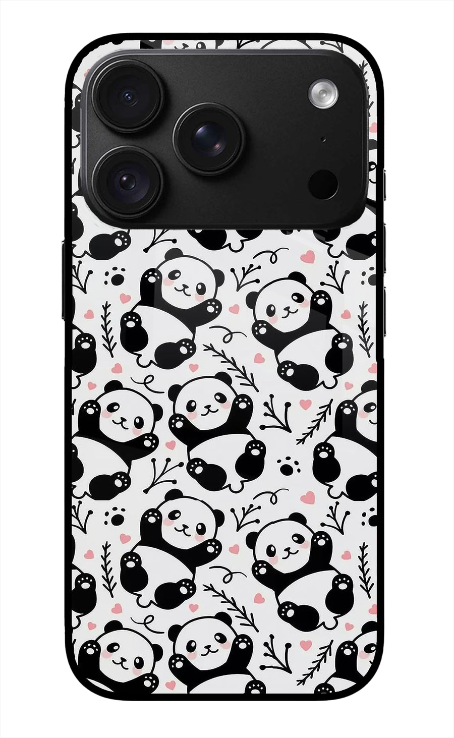 Cute Panda iPhone 18 Pro Back Cover, Glass case