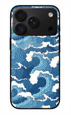 Blue Waves iPhone 18 Pro Glass Case