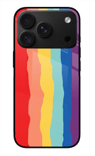 Rainbow iPhone 18 Pro Glass Case Back Cover by Casekaro
