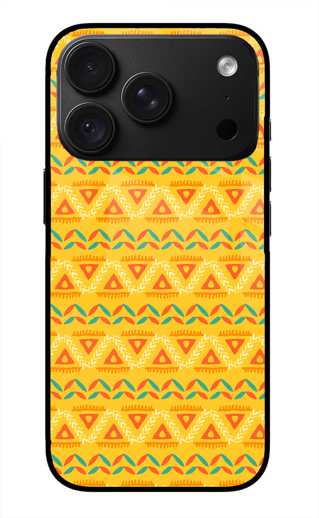 Tribal Pattern iPhone 18 Pro Glass Case
