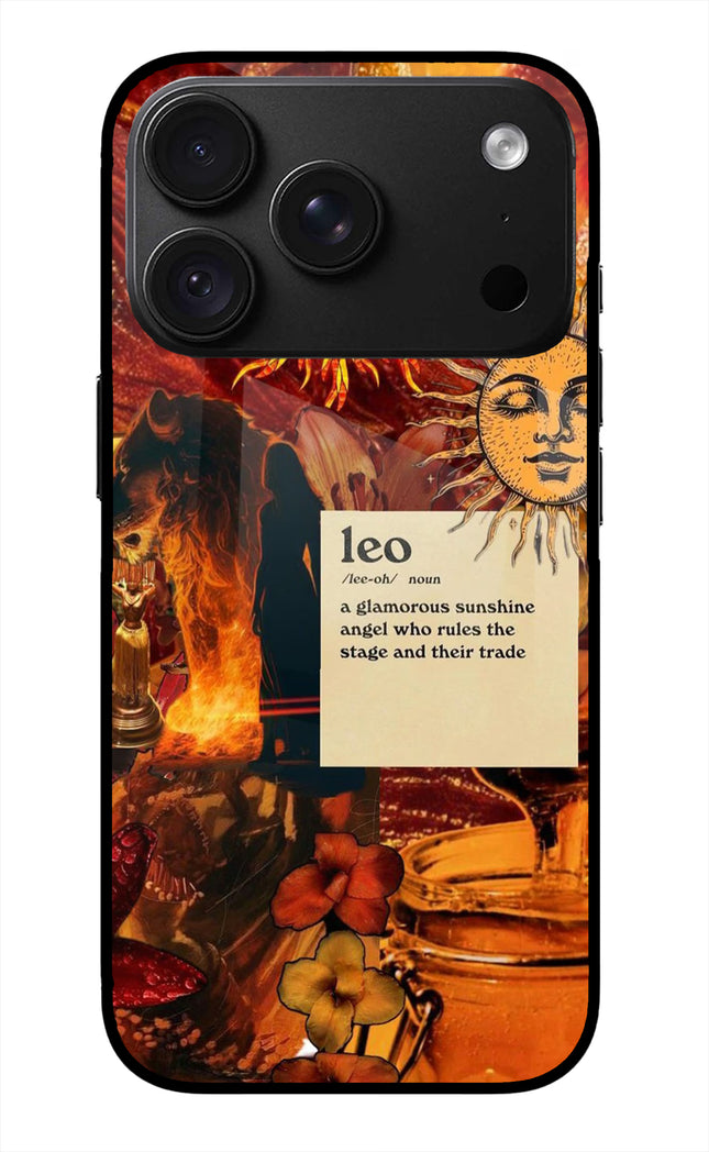 Leo Zodiac iPhone 18 Pro Glass Case