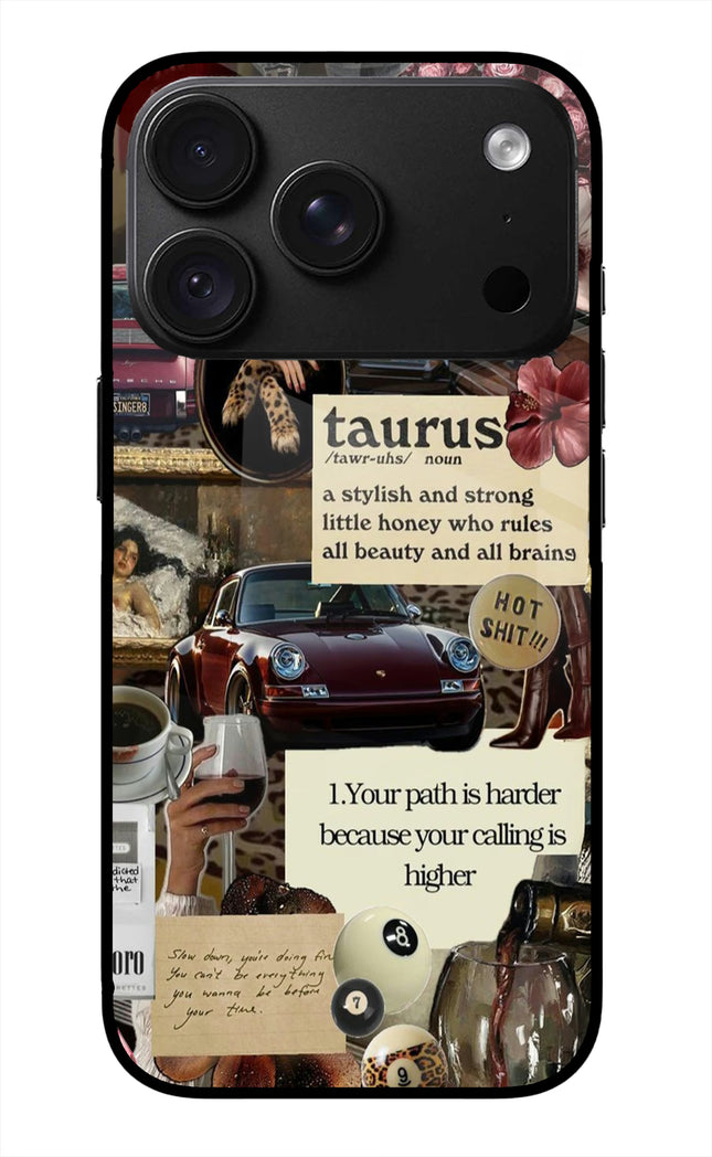 Taurus Zodiac iPhone 18 Pro Glass Case