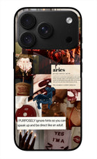 Zodiac Aries iPhone 18 Pro Glass Case