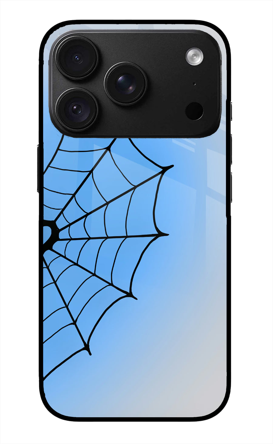 Blue Web iPhone 18 Pro Back Cover, Glass case