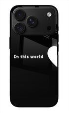 This World iPhone 18 Pro Glass Case Back Cover by Casekaro