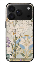 White Lily iPhone 18 Pro Glass Case