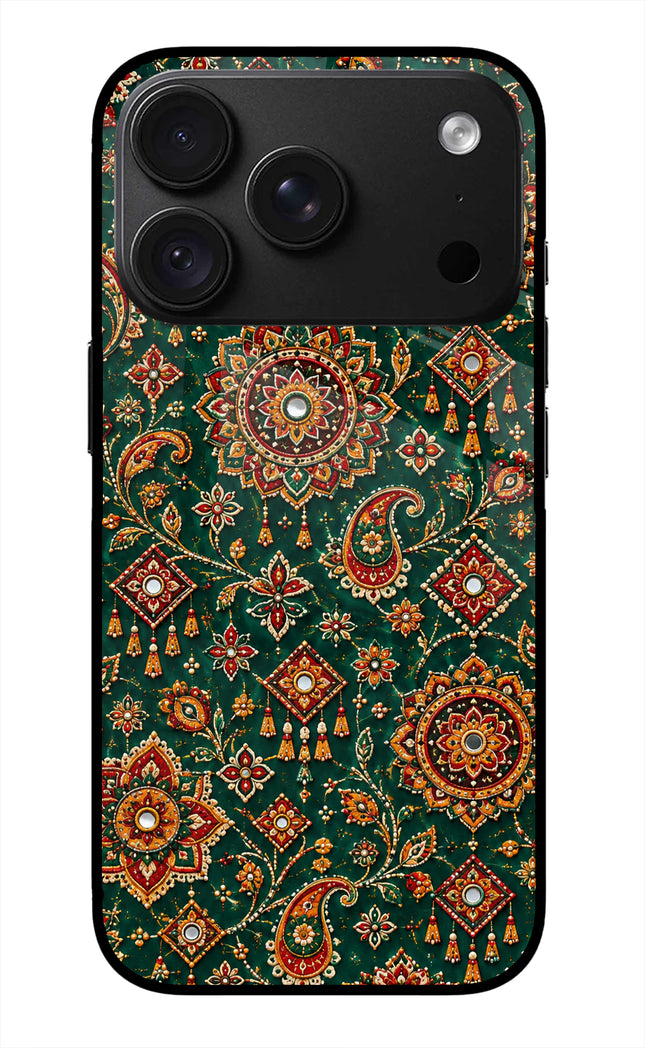 Green Pataka iPhone 18 Pro Glass Case