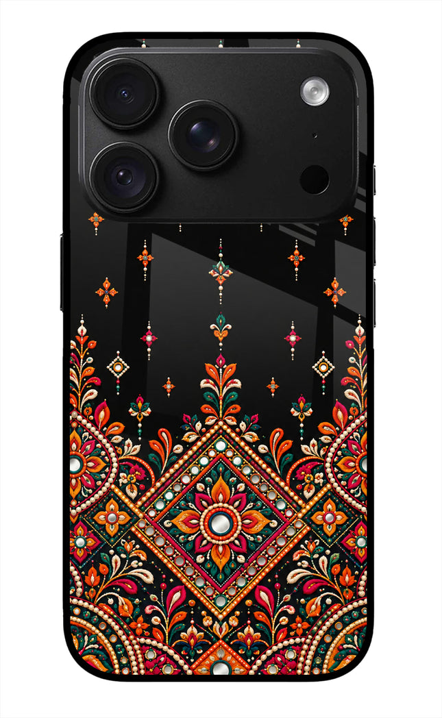 Noir Mehfil iPhone 18 Pro Glass Case