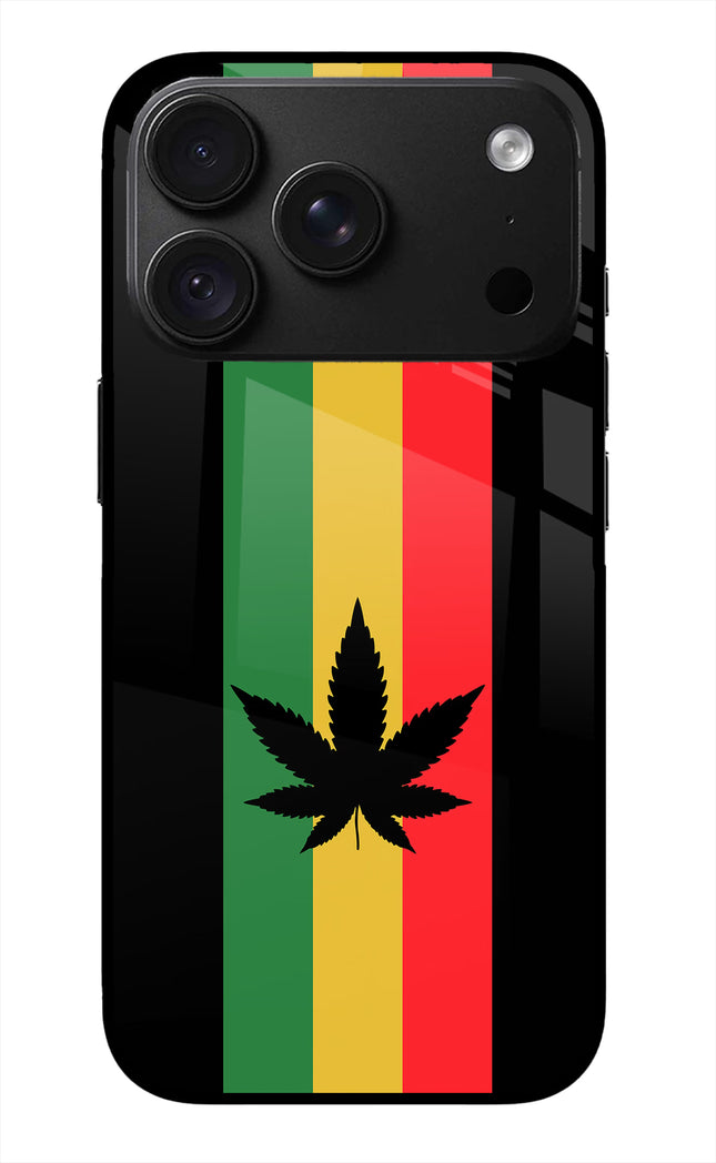 Weed Flag iPhone 18 Pro Max Glass Case