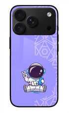 Cute Astronaut Chilling iPhone 18 Pro Max Glass Case