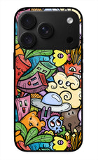 Veggie Doodle iPhone 18 Pro Max Glass Case