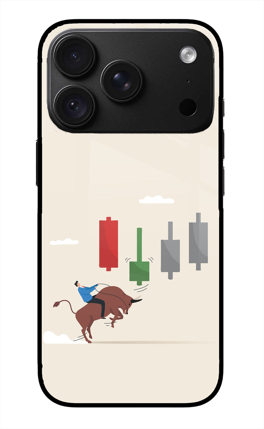 Bull Trading Momentum iPhone 18 Pro Max Back Cover, Glass case