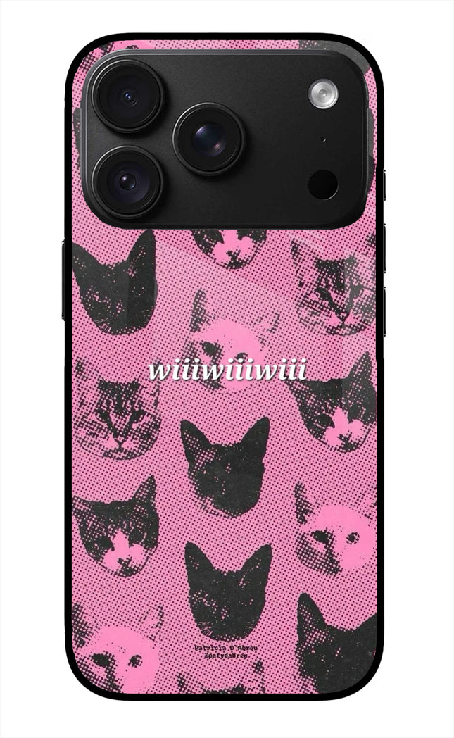 Pink Cats iPhone 18 Pro Max Glass Case