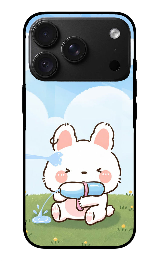Bunny Treat iPhone 18 Pro Max Glass Case